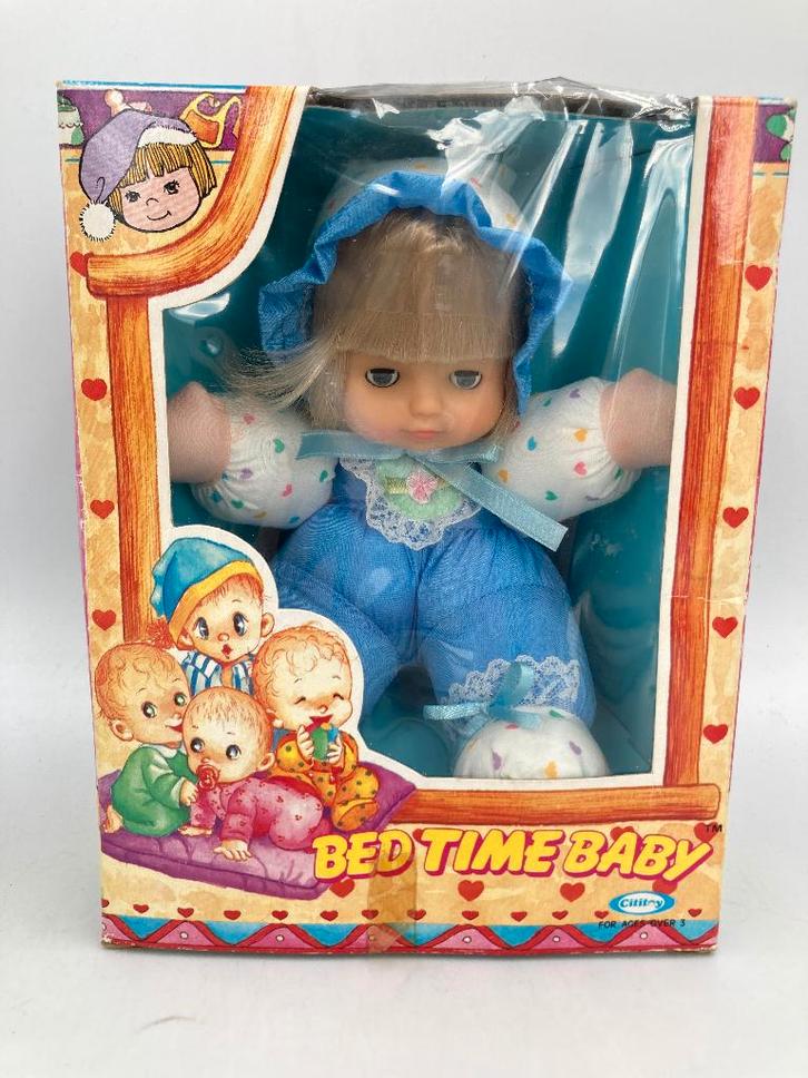 Bed Time Baby pop - jaren 70/80 - in originele doos, Kinderen en Baby's, Speelgoed | Poppen, Gebruikt, Babypop, Ophalen of Verzenden