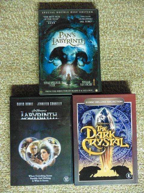 Labyrinth + Dark Crystal + Pan's Labyrinth dvd Pakket, Cd's en Dvd's, Dvd's | Science Fiction en Fantasy, Zo goed als nieuw, Fantasy