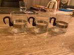 3 theetassen, Ophalen of Verzenden, Gebruikt, Effen, Glas of Glazen