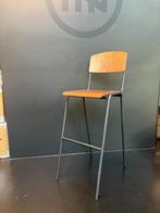 4 prachtige houten/alumiunium barkrukken, Huis en Inrichting, Barkrukken, Ophalen, 60 tot 90 cm, Zo goed als nieuw, Metaal