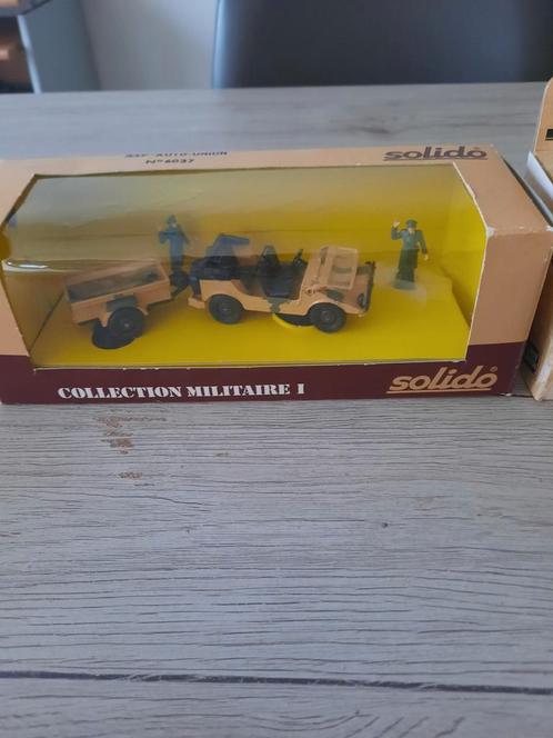 Solido collection militaire i,6037 et nr 6105 minatuur autos, Hobby en Vrije tijd, Modelauto's | 1:43, Zo goed als nieuw, Auto
