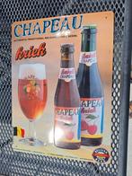 Reclame bord Kriek Chapeau metaal 29x39cm groot, Verzamelen, Biermerken, Ophalen of Verzenden, Zo goed als nieuw