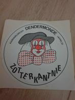 Carnaval sticker Dendermonde Zotterkantnie, Collections, Autocollants, Enlèvement ou Envoi