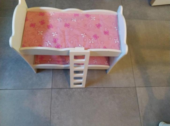 Houten poppenbed, Kinderen en Baby's, Speelgoed | Poppen, Gebruikt, Babypop, Ophalen