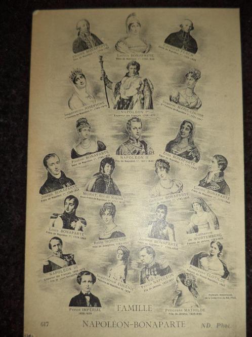 ca 1900 La Famille NAPOLEON BONAPARTE stamboom portret NADAR, Verzamelen, Foto's en Prenten, Prent, Ophalen of Verzenden
