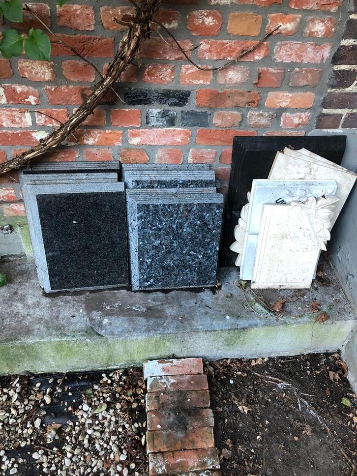 MARMER NATUURSTEEN PLATEN ZERK ZWART GRIJS WIT, Antiquités & Art, Curiosités & Brocante, Enlèvement ou Envoi