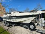 motorboot + trailer, Watersport en Boten, Binnenboordmotor, Benzine, Polyester, Ophalen of Verzenden