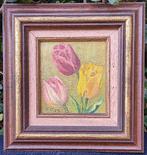 Schilderij - Tulpen, Antiek en Kunst, Ophalen of Verzenden