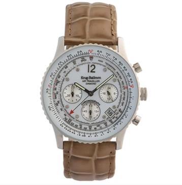 Krug-Baümen - Mens Air Traveller Diamond Watch 75€ beschikbaar voor biedingen