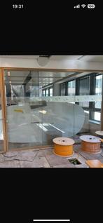 set glazen kantoorwanden h 2,25 x90 of 1m, Zakelijke goederen, Ophalen of Verzenden