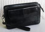 Pochette Sac Sacoche à dragonne cuir noir homme signée Gsell, Pochette en cuir pour homme, Porté, Enlèvement, GSELL