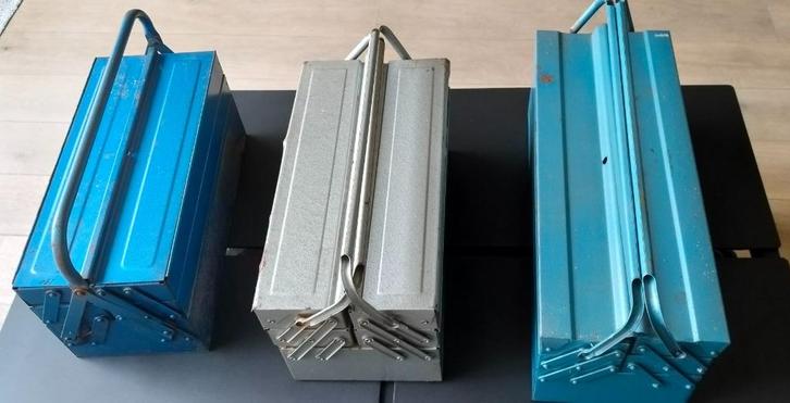 Gereedschap bakken gereedschap koffers metaal (prijs voor 3), Doe-het-zelf en Bouw, Gereedschap | Handgereedschap, Gebruikt, Ophalen