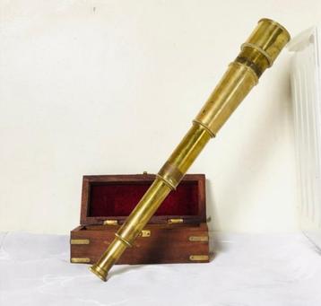 Vintage Antiek scheeps Telescoop 20e eeuw messing Longue-vue beschikbaar voor biedingen