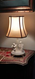 Prachtig oud lampje met engelen...met merkje., Antiek en Kunst, Antiek | Verlichting, Ophalen of Verzenden