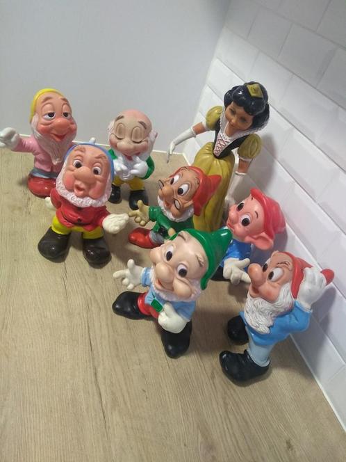 Vintage sneeuwwitje en de zeven dwergen, disney, Verzamelen, Disney, Gebruikt, Beeldje of Figuurtje, Sneeuwwitje of Doornroosje