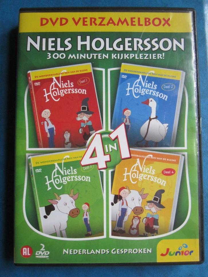 Niels Holgersson - Aflevering 1-4 (2 disc), Cd's en Dvd's, Dvd's | Tekenfilms en Animatie, Zo goed als nieuw, Amerikaans, Tekenfilm