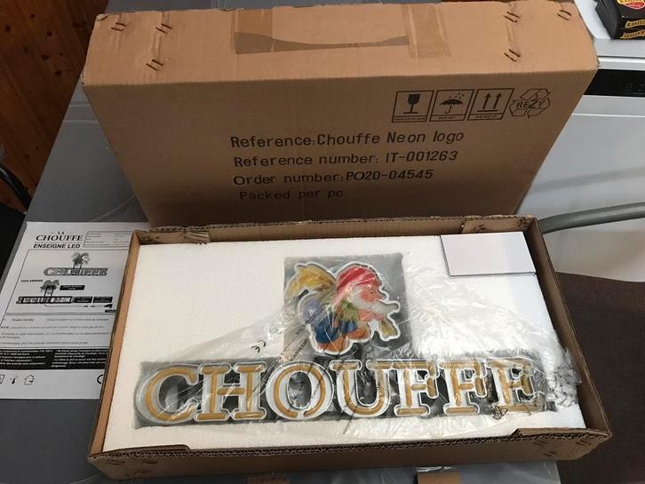 Éclairage LED/panneau d'affichage à LED Chouffe Beer, neuf, Collections, Marques & Objets publicitaires, Neuf, Table lumineuse ou lampe (néon)
