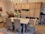 Meuble mural en chêne avec table et 6 chaises, Maison & Meubles, Enlèvement, Comme neuf, Antiek, geluchtgomd, 4 à 6 chaises