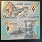 Cookeilanden - 3 Dollar 2021 - P 11 - UNC - 414, Postzegels en Munten, Verzenden, Los biljet