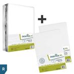 Textielpakket Frans bed - 1 molton met 2 hoeslakens - rechts
