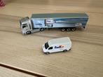 Schuco 26905 Mercedes-Benz Sprinter+Actros  'Fed-Ex' H0, Ophalen of Verzenden, Zo goed als nieuw, Bus of Vrachtwagen, Schuco