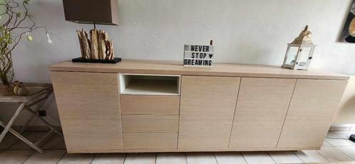 Dressoir kast white wash eik, Huis en Inrichting, Kasten | Dressoirs, Zo goed als nieuw, 200 cm of meer, 50 tot 75 cm, Met lade(s)