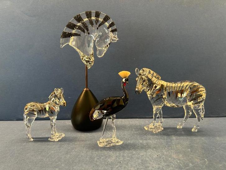 Swarovski SCS 2021 Zebra Amai, Zuri, Kraanvogel & Jamila, Verzamelen, Swarovski, Nieuw, Figuurtje, Ophalen of Verzenden
