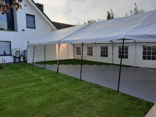 partytent / feesttent met tentvloer te huur, Hobby en Vrije tijd, Feestartikelen | Verhuur, Zo goed als nieuw, Ophalen of Verzenden