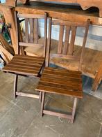 2 houten klapstoelen, Ophalen, Zo goed als nieuw