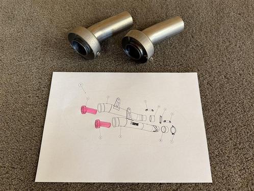 Akrapovic Megaphone uitlaat dB killers dempers V-TUV075, Motoren, Onderdelen | Merk-onafhankelijk, Gebruikt, Ophalen of Verzenden