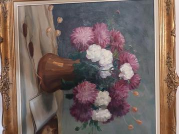 Schilderij bloemen,  j. Van elst beschikbaar voor biedingen
