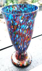 vintage vaas glasgeblazen 21 cm hoog, Antiek en Kunst, Ophalen of Verzenden