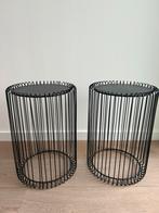 Two barely-used metal stands / bedside tables / side tables, Ophalen, Zo goed als nieuw