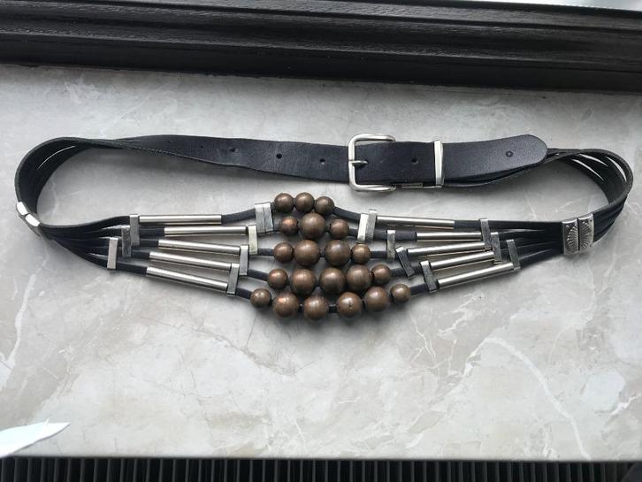 LEREN RIEM, Kleding | Dames, Riemen en Ceinturen, Heupriem, 90 tot 100 cm, Zwart, Echt leder, Ophalen of Verzenden