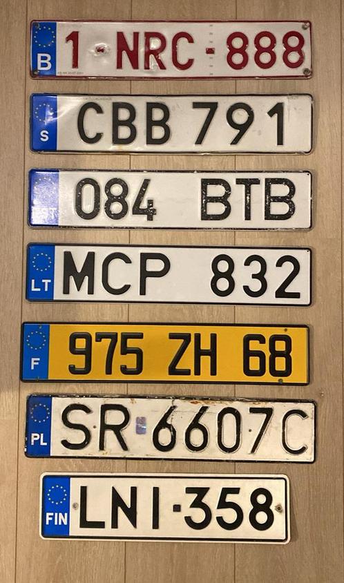 Nummerplaten Europese Unie, Auto diversen, Auto-accessoires, Zo goed als nieuw, Ophalen
