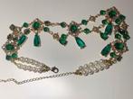 Superbe collier de style vintage, Bijoux, Sacs & Beauté, Colliers, Enlèvement ou Envoi, Comme neuf, Vert, Pierre ou Minéral
