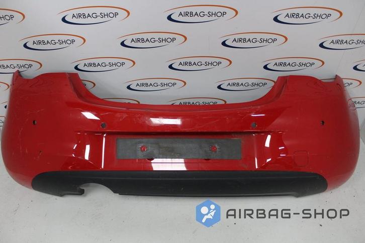 Opel Corsa E Achterbumper 4x pdc Rood 475498858, Auto-onderdelen, Carrosserie, Bumper, Opel, Achter, Gebruikt, Ophalen of Verzenden