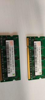 2 x Hynix 1Gb ram DDR2 pour portable, Informatique & Logiciels, Mémoire RAM, Enlèvement ou Envoi, Utilisé, Laptop, DDR2