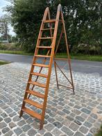 Vintage houten trapladder ‘Franco-Belge’, Antiek en Kunst, Ophalen