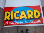 Emaille bord  ricard  le vrai pastis de marseille, Ophalen, Gebruikt, Reclamebord