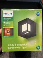 Philips LED outdoor wall light zwart PARTERRE - Nieuw, Minder dan 50 watt, Wandlamp, Ophalen of Verzenden, Netvoeding