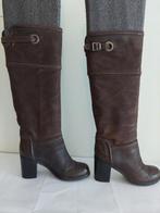 42C* JEANNOT - bruine leren laarzen (36), Kleding | Dames, Hoge laarzen, Bruin, Verzenden, Gedragen