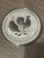 Zilveren munt 10 oz Lunar Rooster 2017 NIEUW in capsule, Postzegels en Munten, Ophalen of Verzenden, Losse munt, Zilver