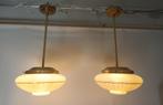 Paar mid century (40s-50s) lampen opaline - SOLDEN!, Ophalen of Verzenden