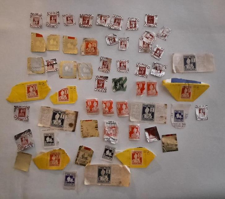 Lotje oude Kuifje / Tintin punten ---- Gratis, Antiek en Kunst, Curiosa en Brocante, Verzenden