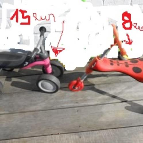 Vélo 3 ou 4 roues draisienne Pukylino Scuttlebug 8 à 15eurP, Kinderen en Baby's, Speelgoed | Buiten | Voertuigen en Loopfietsen