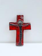Vintage keramisch/terracotta kruisbeeldje, Ophalen of Verzenden, Gebruikt