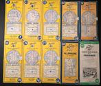 Set van 10 oude Michelin-kaarten (jaren 1948 tot 1968), Ophalen of Verzenden, Gelezen, België, Landkaart