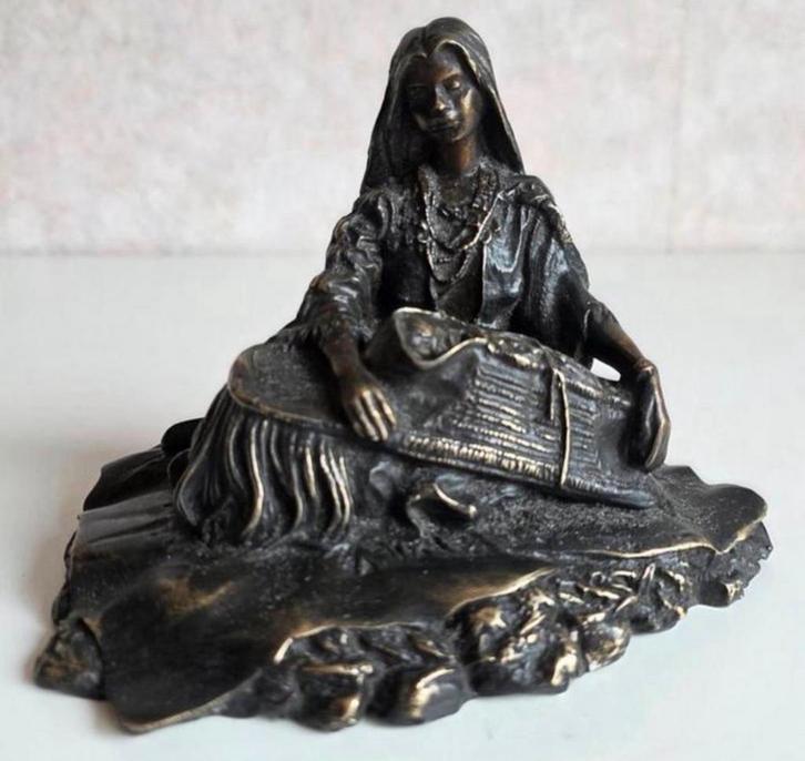 Franz iffland 1862-1935 sculptuur Moeder met Kind - Brons, Antiek en Kunst, Kunst | Beelden en Houtsnijwerken, Ophalen of Verzenden