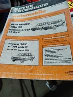 Alfa romeo 33 Peugeot 305 RTA, Autos : Divers, Modes d'emploi & Notices d'utilisation, Enlèvement ou Envoi